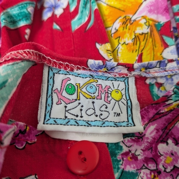 Vintage Kokomo Kids Floral Hawaiian Dress 3T - Picture 3 of 5